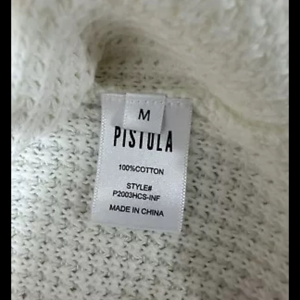 Pistola Cream Crew Neck Sweater with Textured Knit - Picture 5 of 6
